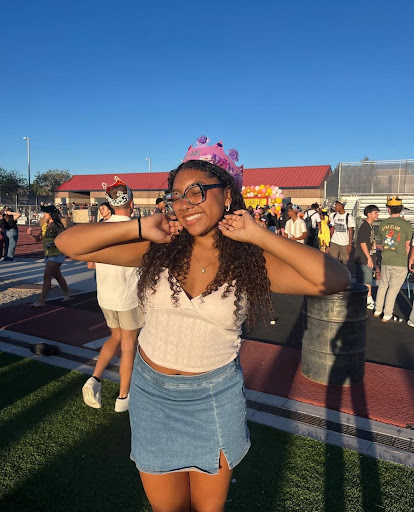 Arilyn getting some sun at Senior Sunrise!