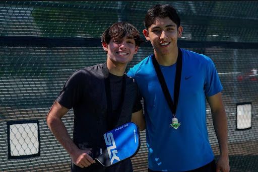 Pictures from a pickle ball match in may where Miguel and his friend earned third place. 