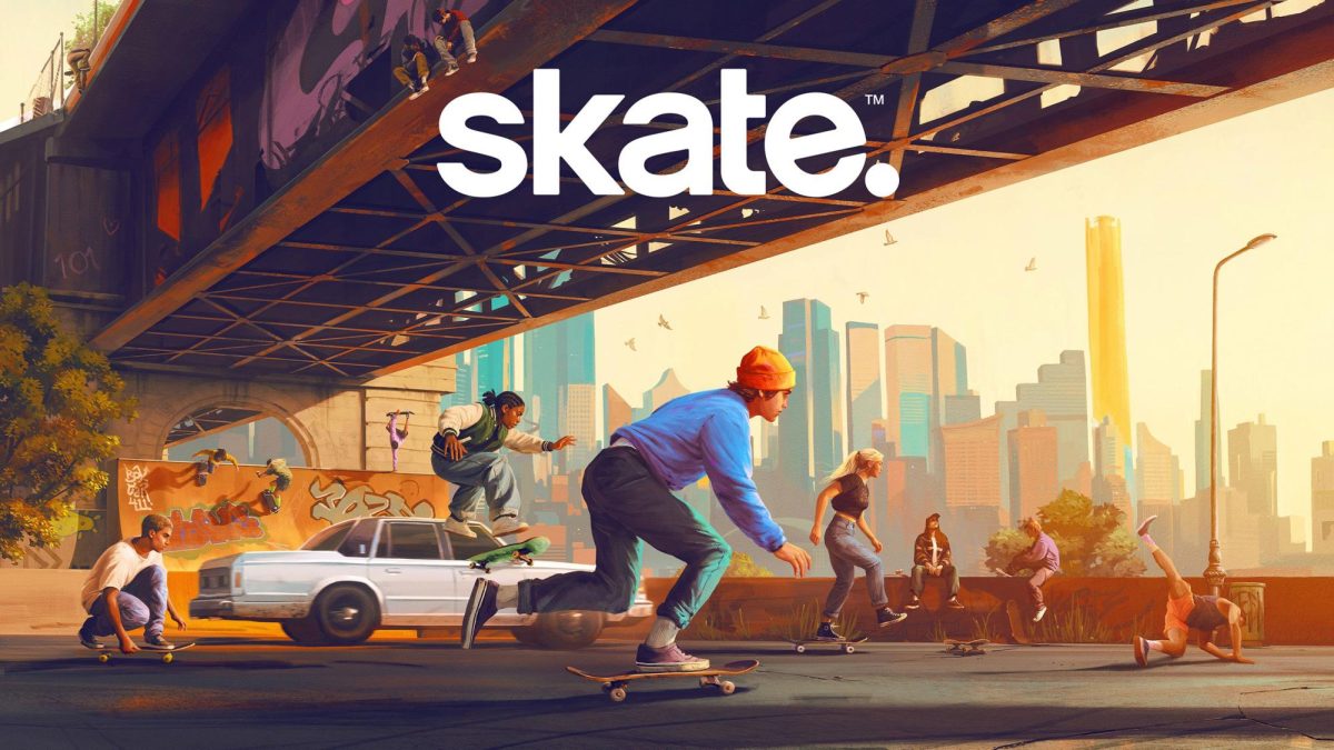 Skate 4 cover art, depicting the brightness and colorfulness of the game.