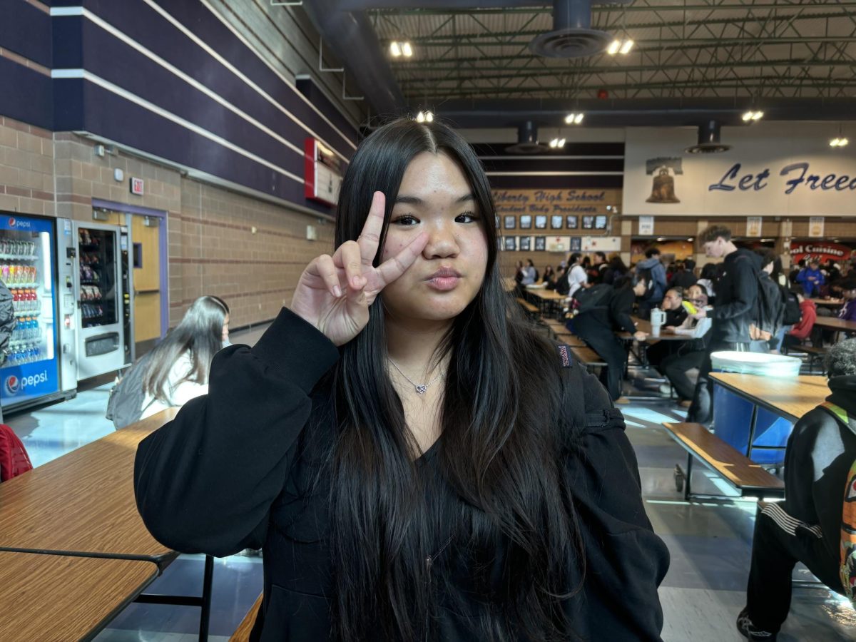 Liberty High School Junior, Kaela Aquino posing for an interview about 2016